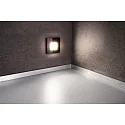 Deko-Light Zubehör für LED Wand-Einbauleuchte ALWAID 2 - Abdeckung ECKIG „Milchig“, diffuses Seitenlicht, tiefschwarz, glänzend