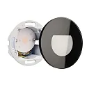 Deko-Light Zubehör für LED Wand-Einbauleuchte ALWAID 2 - Abdeckung RUND „Milchig“, diffuses Seitenlicht, tiefschwarz, glänzend