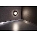 Deko-Light Zubehör für LED Wand-Einbauleuchte ALWAID 2 - Abdeckung RUND „Milchig“, diffuses Seitenlicht, tiefschwarz, glänzend