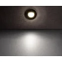 Deko-Light Zubehör für LED Wand-Einbauleuchte ALWAID 2 - Abdeckung RUND „Milchig“, diffuses Seitenlicht, tiefschwarz, glänzend