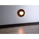 Deko-Light Zubehör für LED Wand-Einbauleuchte ALWAID 2 - Abdeckung RUND „Milchig“, diffuses Seitenlicht, tiefschwarz, glänzend