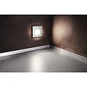 Deko-Light Zubehör für LED Wand-Einbauleuchte ALWAID 2 - Abdeckung ECKIG „Milchig“, diffuses Seitenlicht, silber
