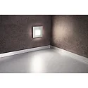 Deko-Light Zubehör für LED Wand-Einbauleuchte ALWAID 2 - Abdeckung ECKIG „Milchig“, diffuses Seitenlicht, silber