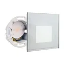 Deko-Light Zubehör für LED Wand-Einbauleuchte ALWAID 2 - Abdeckung ECKIG „Milchig“, diffuses Seitenlicht, silber