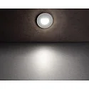 Deko-Light Zubehör für LED Wand-Einbauleuchte ALWAID 2 - Abdeckung RUND „Milchig“, diffuses Seitenlicht, silber