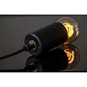 pendant luminaire ALILX WAVE 2M 1 flame, short, adjustable E27 IP20, black dimmable