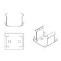 Deko-Light Montageklammern für Lichtbandsystem SANOTRUNK UNIVERSAL SITECO DUS / SIEMENS 5LJ9, 2 Stück, silber
