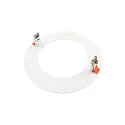 Einbau-Reduzierring rund, IP20 IK03, Ø 240mm / innen 180mm / DA 205mm, Clipfedern, Metall, verkehrsweiß