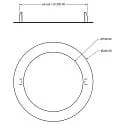 Einbau-Reduzierring rund, IP20 IK03, Ø 240mm / innen 180mm / DA 205mm, Clipfedern, Metall, verkehrsweiß