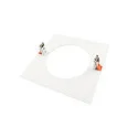 Deko-Light Einbau-Reduzierring quadratisch, IP20 IK03, 210mm / innen Ø 135mm / DA 175mm, Clipfedern, Metall, verkehrsweiß