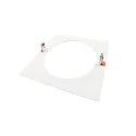 Deko-Light Einbau-Reduzierring quadratisch, IP20 IK03, 280mm / innen Ø 210mm / DA 245mm, Clipfedern, Metall, verkehrsweiß