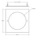 Deko-Light Einbau-Reduzierring quadratisch, IP20 IK03, 280mm / innen Ø 210mm / DA 245mm, Clipfedern, Metall, verkehrsweiß