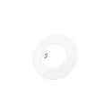 Reduzier-Ring für Einbauleuchten, IP20 IK03, rund, Ø 130mm / innen 70mm / DA 95mm, Clipfedern, Metall, signalweiß