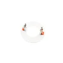 Deko-Light Einbau-Reduzierring rund, IP20 IK03, Ø 155mm / innen 95mm / DA 120mm, Clipfedern, Metall, verkehrsweiß, signalweiß