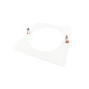 Deko-Light Einbau-Reduzierring quadratisch, IP20 IK03, 280mm / innen Ø 210mm / DA 245mm, Clipfedern, Metall, verkehrsweiß, signalweiß