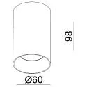 Deko-Light CAN MIX'N MATCH 2/3 - Zylindergehäuse / Schirm für Deckenleuchte + Schienenstrahler, IP20, Ø 6cm / L 9.8cm, Aluminium, rosé
