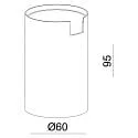 Deko-Light CAN MIX'N MATCH 2/3 - Zylindergehäuse / Schirm für Tisch-/ Steh-/ Wandleuchte, IP20, Ø 6cm / L 9.5cm, Aluminium, rosé
