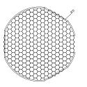 Deko-Light Zubehör für LED 3-Phasen Strahler FOCARIS  (37W-Version / / Ø 11.8cm) - Wabenfilter, Ø 8.8cm, mit Befestigungsring, schwarz