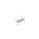 AU-01-08, flat U-profile for 8 - 9,3 mm LED stripes, 100cm