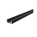 AU-01-08, flat U-profile for 8 - 9,3 mm LED stripes, 200cm, matt brushed black