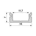 Deko-Light U-Profil AU-01-10, 10-11,3 mm LED Stripes, flach, 1m, silber eloxiert