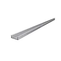 AU-01-15, flaches U-Profil für 15-16.3mm LED Strips, 200cm, Aluminium eloxiert