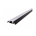  LED Profil AM-01-10 flaches Aufbauprofil für 10-11.3mm LED Strips, 200cm, schwarz-matt gebürstet - ohne Abdeckung