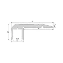 Deko-Light LED profile AL-02-10 stair STEP profile for 10-11,3mm LED stripes, aluminum anodized, 1000mm