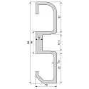 Base profile AM-02-10 for 10 - 11.3mm LED strip, matt silver, anodized, 200cm