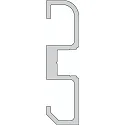 Base profile AM-02-10 for 10 - 11.3mm LED strip, matt silver, anodized, 200cm