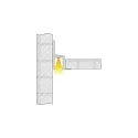 Deko-Light Trockenbau-Profil, Deckenvoute EL-03-10 für 12mm LED Strip, Silber-matt, eloxiert, 200cm