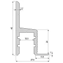 Deko-Light Trockenbau-Profil, Deckenvoute EL-03-10 für 12mm LED Strip, Silber-matt, eloxiert, 200cm