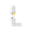 Drywall profile wallvoute EL-02-12 for 12 - 13,3 LED stripes, 100cm
