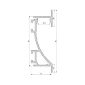 Deko-Light Trockenbau-Profil, Wandvoute EL-02-12, 14mm LED Stripes, 2m, weiß