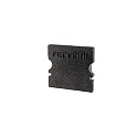 Endcaps P-AU-02-10, 16 mm, 2 items, black