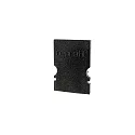 Endcaps H-AU-02-08, 14 mm, 2 items, black