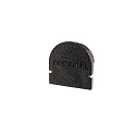 Endkappe R-AU-01-10, 16 mm, 2 Stück, schwarz