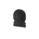 Endcaps R-AU-02-12, 18 mm, 2 items, black