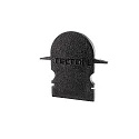 Endcaps R-ET-02-10, 25 mm, 2 items, black