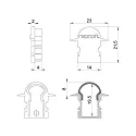 Endcaps R-ET-02-08, 23 mm, 2 items