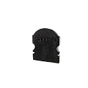Endcaps L-AU-02-10, 16 mm, 2 items, black
