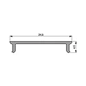 Accessories for LED profile cover P-01-20, 100cm