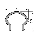 Deko-Light Profil Abdeckung R-01-05, Kunststoff, satiniert, 40% Transmission