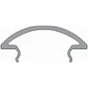 Cover R-05-12, BxH: 31,96x8,65mm, white satined, 200cm