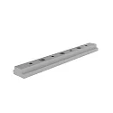 Universal slot nut / straight coupler set 2 items, silver