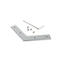 Reprofile slot nut / L-coupler 120°, metal, natural, silver