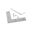 Reprofile slot nut / L-coupler 90°, metal, natural, silver