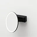 Decor Walther LED Wandkosmetikspiegel VISION R, 5-fache Vergrößerung, 12W, 3000-5000K, 588lm, CRI>95, IP44, schwarz/matt