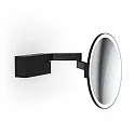 Decor Walther LED Wandkosmetikspiegel VISION R, 5-fache Vergrößerung, 12W, 3000-5000K, 588lm, CRI>95, IP44, schwarz/matt