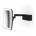LED Wandkosmetikspiegel VISION S, 5-fache Vergrößerung, 12W, 3000-5000K, 588lm, CRI>95, IP44, schwarz/matt